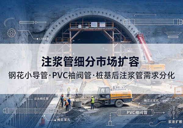 乌拉特后旗注浆管细分市场扩容，隧道钢花小导管、PVC 袖阀管、桩基后注浆管需求分化